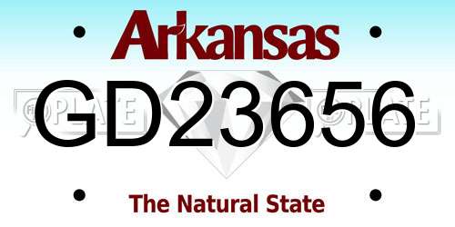 GD23656 Arkansas License Plate