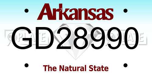 GD28990 Arkansas License Plate