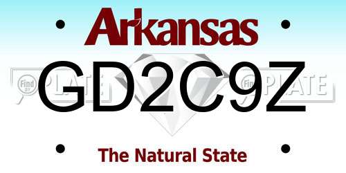 GD2C9Z Arkansas License Plate