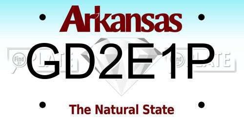 GD2E1P Arkansas License Plate