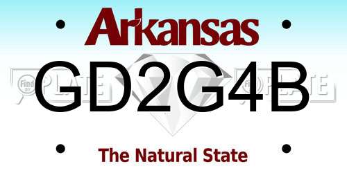 GD2G4B Arkansas License Plate