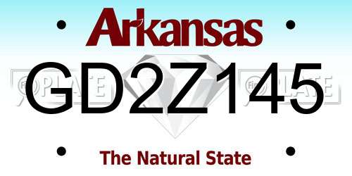 GD2Z145 Arkansas License Plate