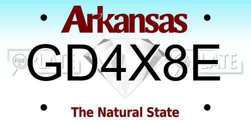 GD4X8E Arkansas License Plate