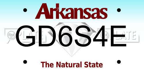 GD6S4E Arkansas License Plate