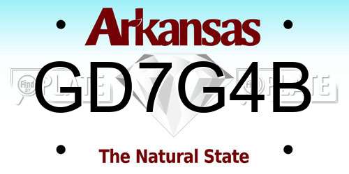 GD7G4B Arkansas License Plate