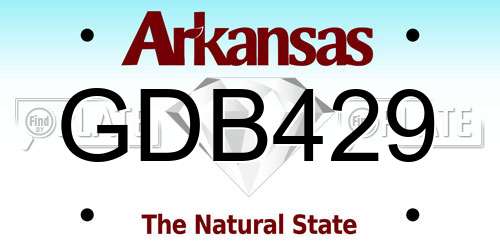 GDB429 Arkansas License Plate