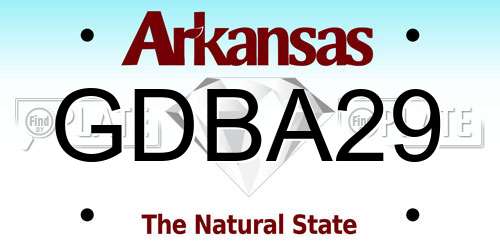 GDBA29 Arkansas License Plate