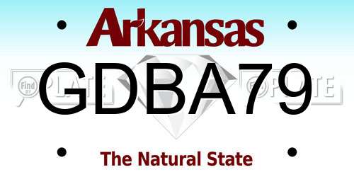 GDBA79 Arkansas License Plate