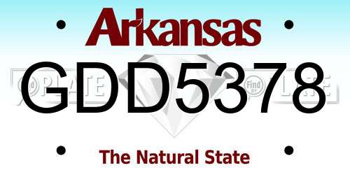 GDD5378 Arkansas License Plate