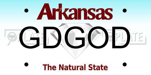 GDGOD Arkansas License Plate