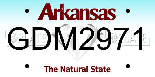GDM2971 Arkansas License Plate