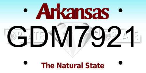 GDM7921 Arkansas License Plate