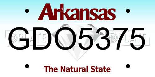 GDO5375 Arkansas License Plate