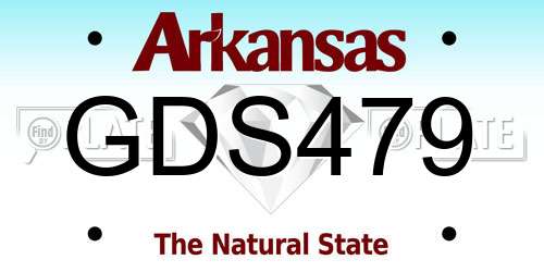 GDS479 Arkansas License Plate