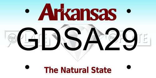 GDSA29 Arkansas License Plate