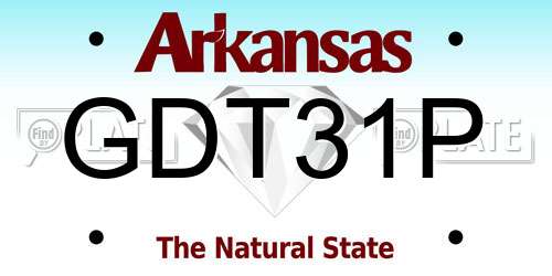 GDT31P Arkansas License Plate