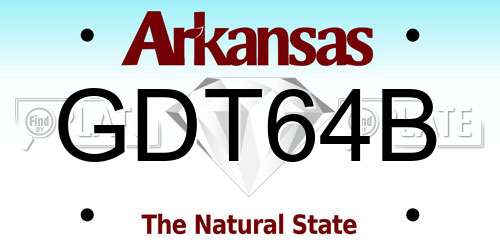 GDT64B Arkansas License Plate