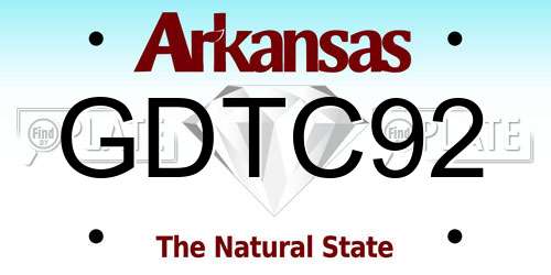 GDTC92 Arkansas License Plate