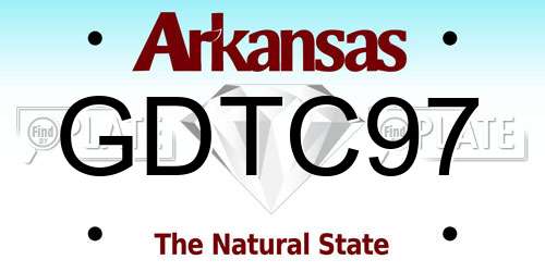 GDTC97 Arkansas License Plate