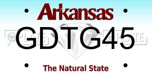 GDTG45 Arkansas License Plate