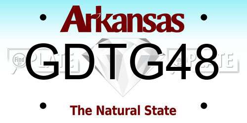 GDTG48 Arkansas License Plate