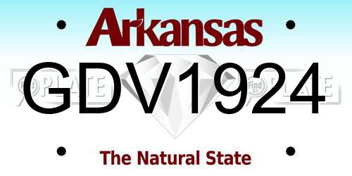 GDV1924 Arkansas License Plate