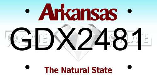 GDX2481 Arkansas License Plate