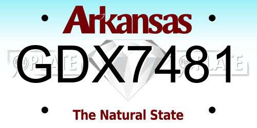 GDX7481 Arkansas License Plate