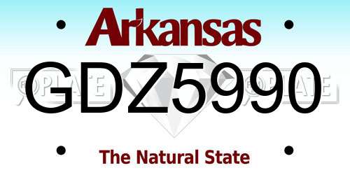 GDZ5990 Arkansas License Plate