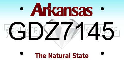 GDZ7145 Arkansas License Plate