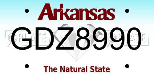 GDZ8990 Arkansas License Plate