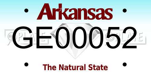 GE00052 Arkansas License Plate