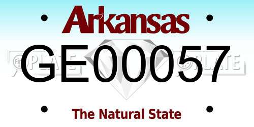 GE00057 Arkansas License Plate