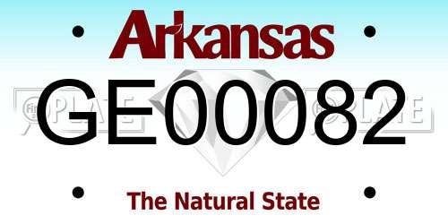 GE00082 Arkansas License Plate