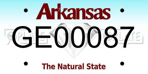 GE00087 Arkansas License Plate