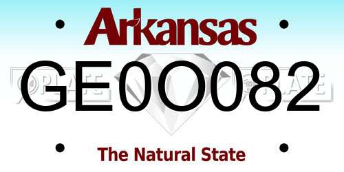 GE0O082 Arkansas License Plate