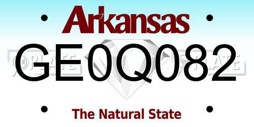 GE0Q082 Arkansas License Plate