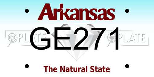 GE271 Arkansas License Plate