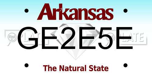 GE2E5E Arkansas License Plate