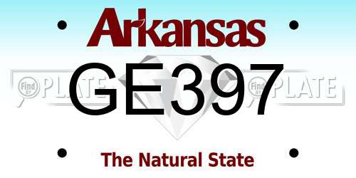 GE397 Arkansas License Plate