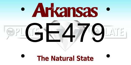 GE479 Arkansas License Plate