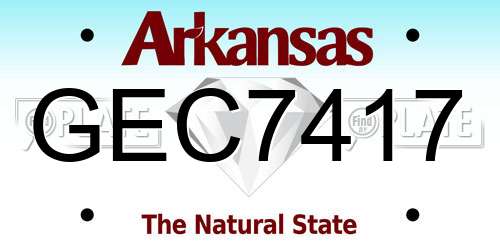 GEC7417 Arkansas License Plate