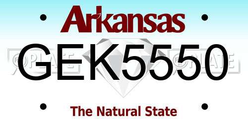 GEK5550 Arkansas License Plate