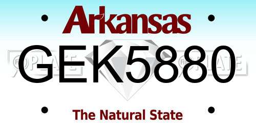 GEK5880 Arkansas License Plate