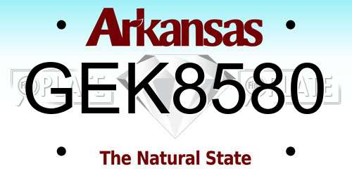 GEK8580 Arkansas License Plate