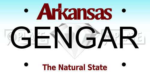 GENGAR Arkansas License Plate