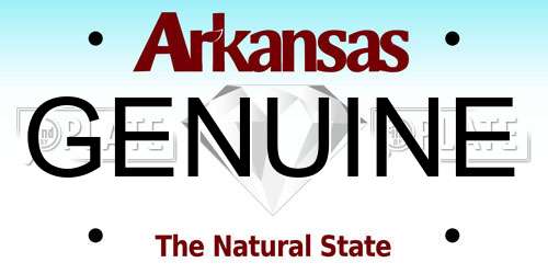 GENUINE Arkansas License Plate