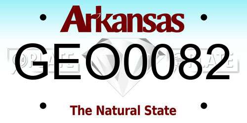 GEO0082 Arkansas License Plate
