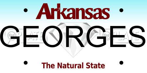 GEORGES Arkansas License Plate