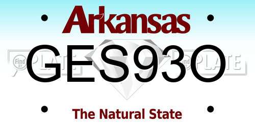 GES93O Arkansas License Plate